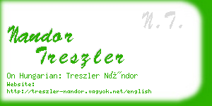 nandor treszler business card